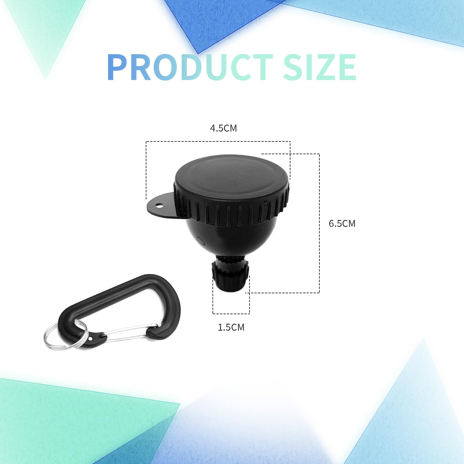 Protein Powder Container To Go Funnel 2 Pack Keychain For Shaker Cup Water Bottle Funnel For Gym Powders. (Funnel With Keychain)