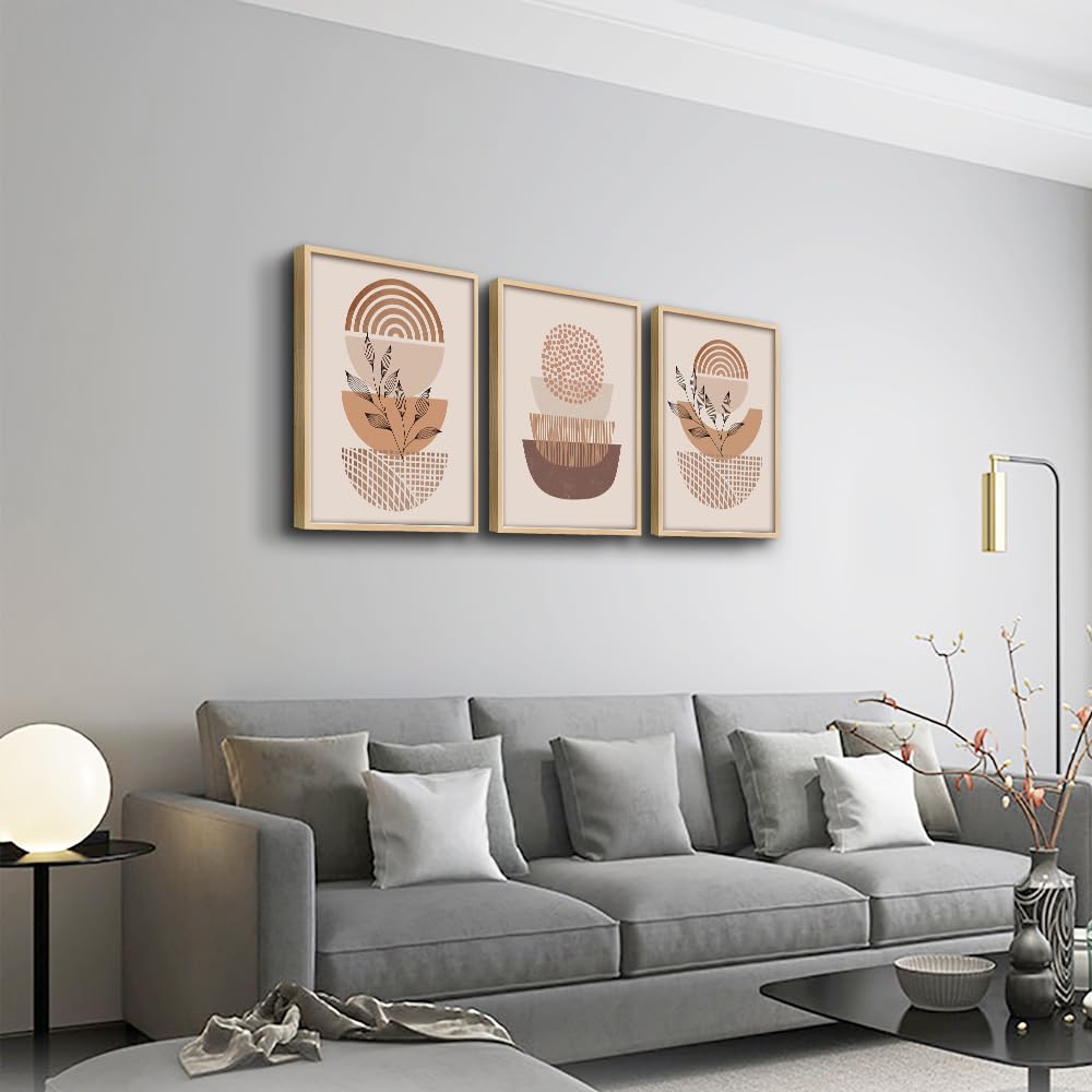 Boho Wall Decor Living Room Canvas Wall Art For Bedroom Minimalist Abstract Wall Paintings Roomwall Decorations For Kitchen Abstract Prints Office Wall Pictures Bathroom Home Decoration 3 Piece Set