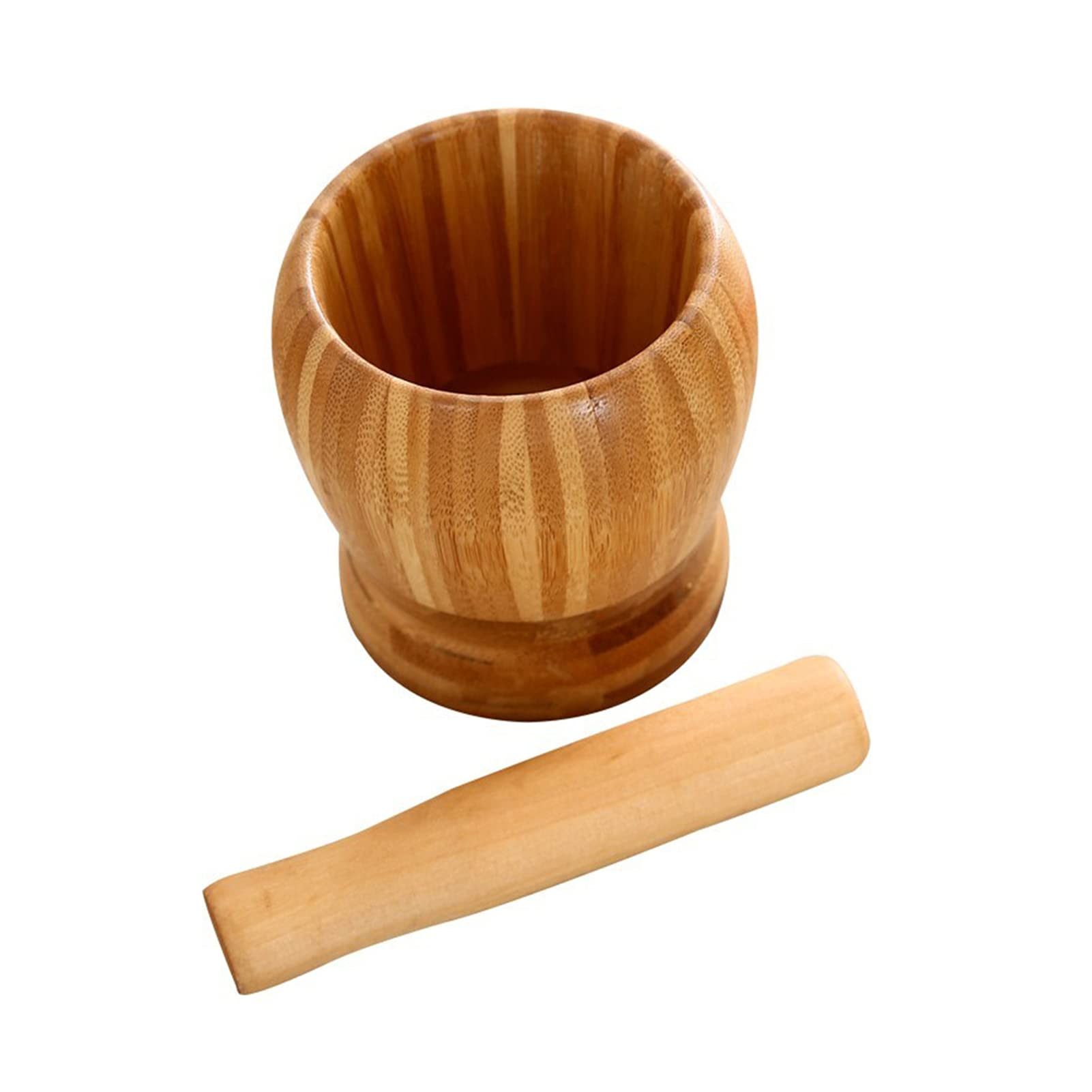 Decdeal Mortar and Pestle Set Big Manual Garlic Spices Large Mortar Pestle Pepper Minced Tool Durable Lightweight Garlic Mills M