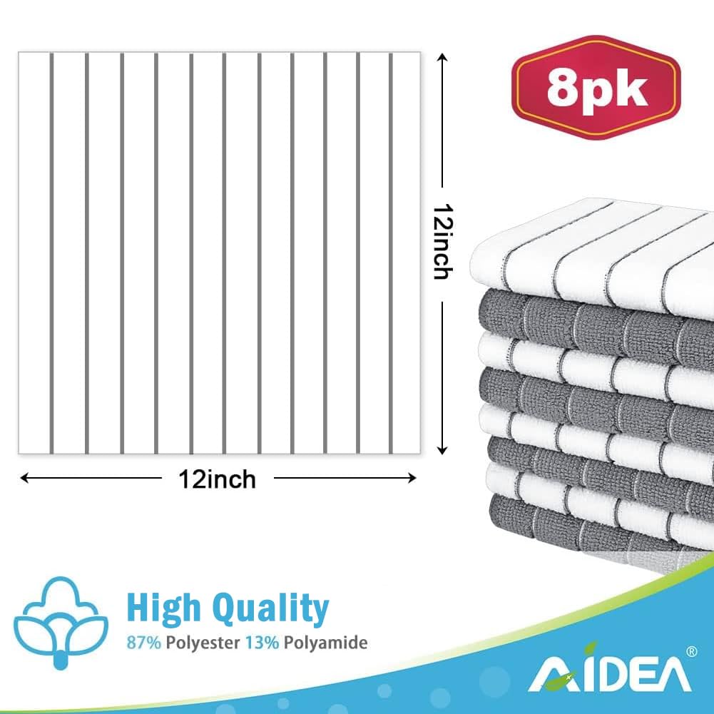 Aidea Kitchen Towels, Absorbent Dish Towels For Kitchen, Soft Dish Towels For Home, Multi-Purpose Cloths For Household Cleaning