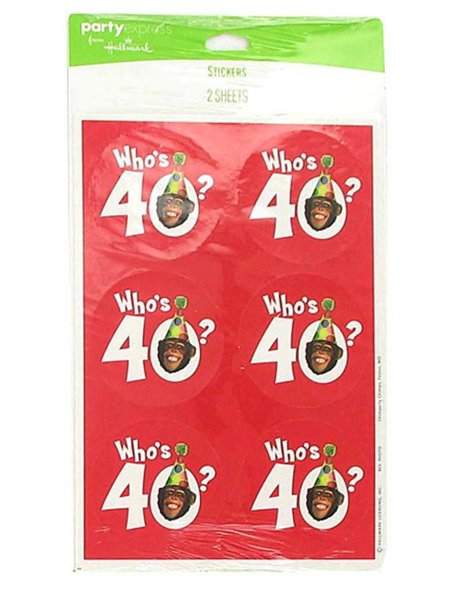Kole Imports Who'S 40 Monkey Around Stickers