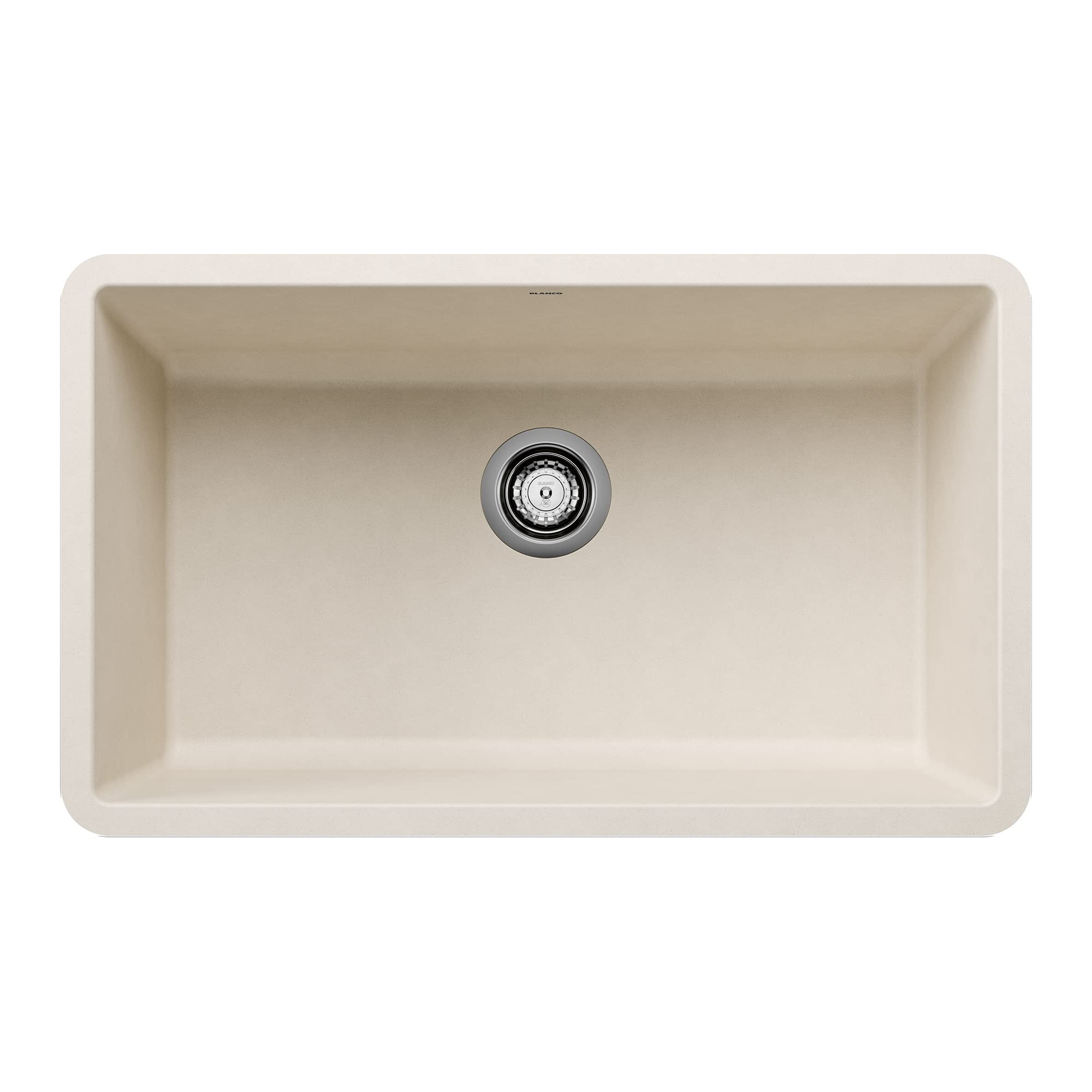 BLANCO 443083 Precis Silgranit 30    Single Bowl Undermount Kitchen Sink, Soft White