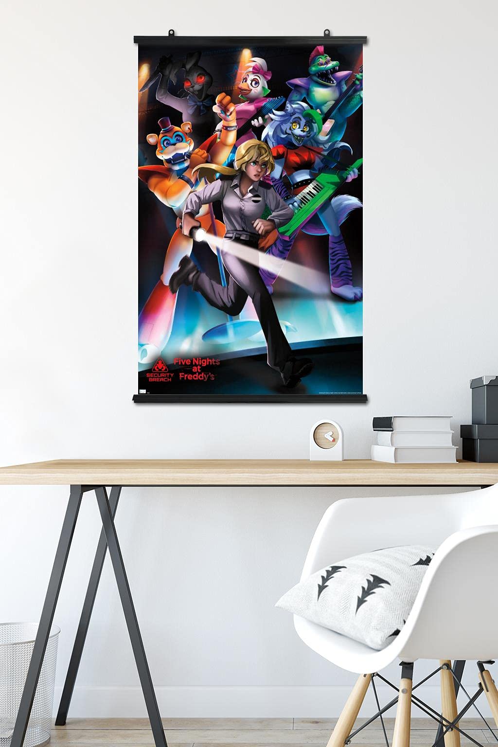 Trends International Five Nights At Freddy'S: Security Breach - Group Wall Poster, 22.375'' X 34'', Poster & Clip Bundle