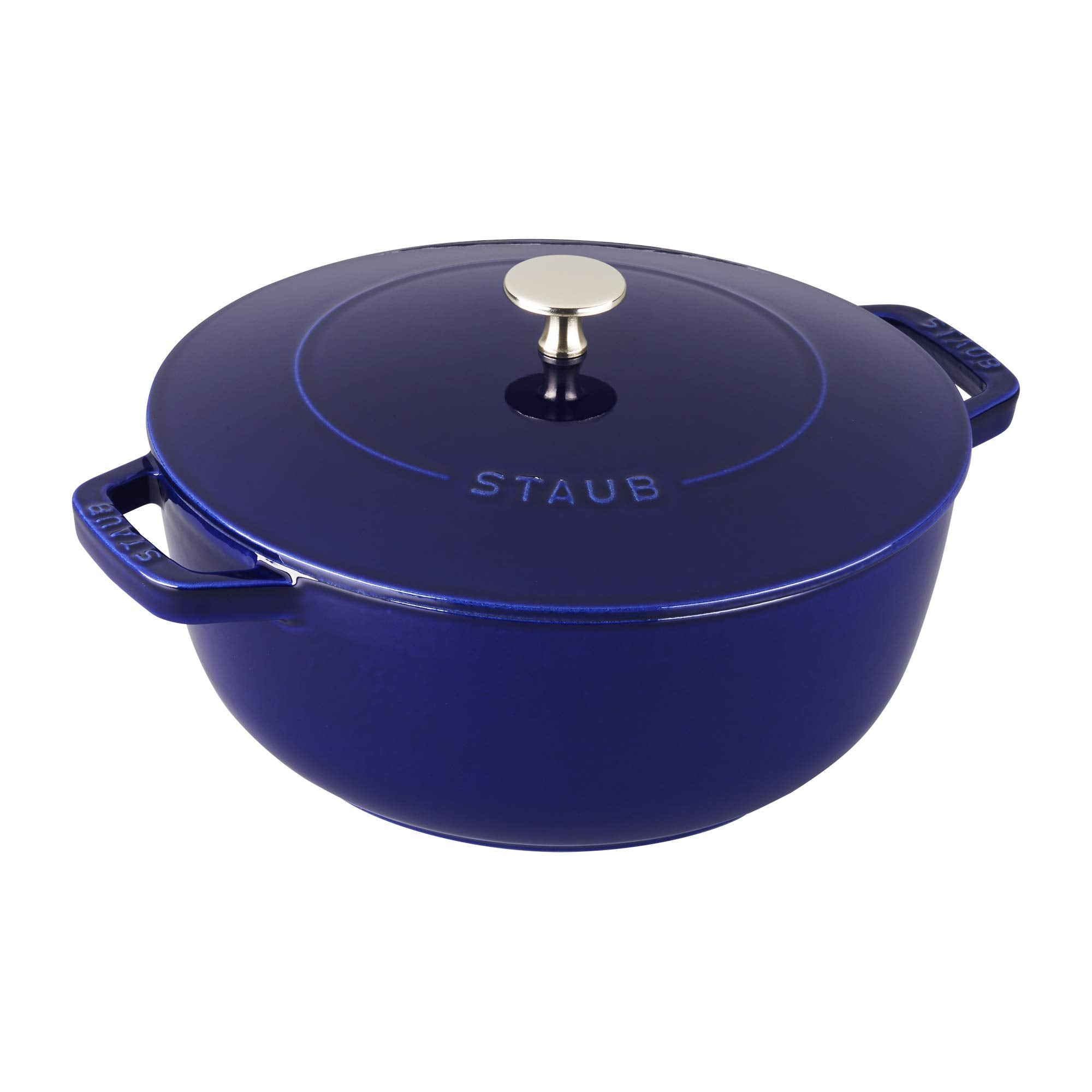 Staub Cast Iron 3.75-Qt Essential French Oven (Dark Blue)