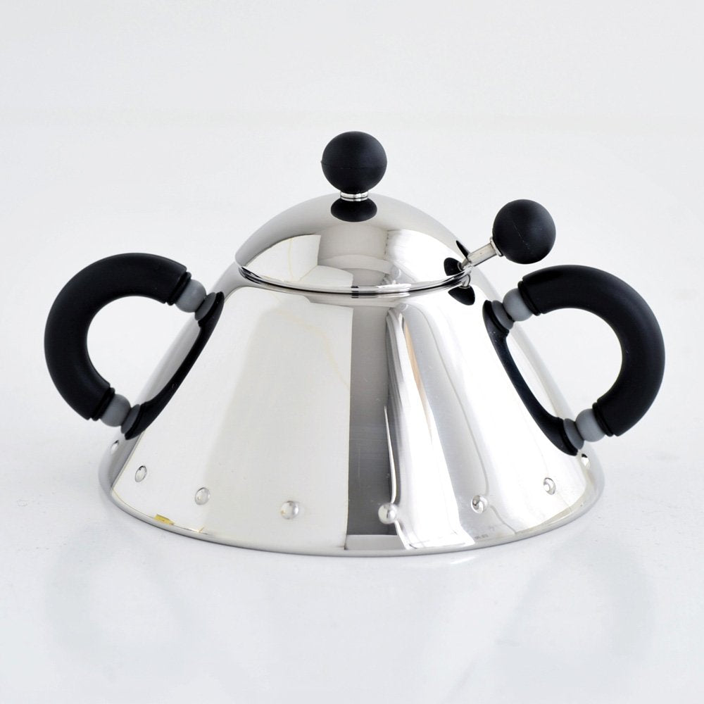 Alessi B Sugar Bowl And Spoon, Black