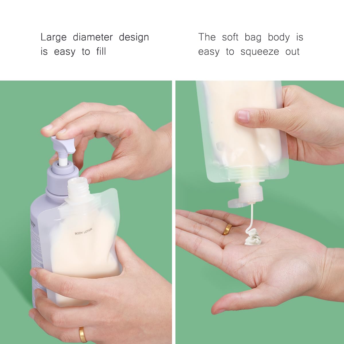 Asevat 9Pack Leak Proof Empty Squeeze Pouches Refillable Travel Size Containers Liquid Pouch Cosmetic Container Tsa Approved Bag