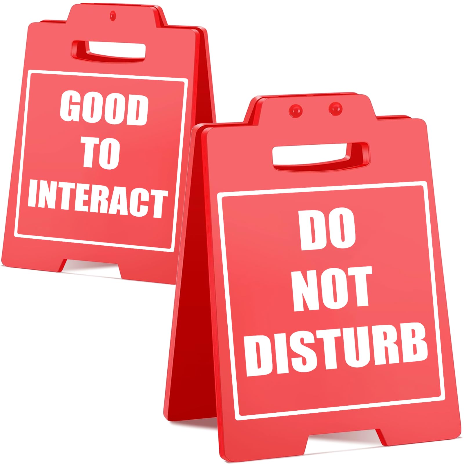 Office Desk Sign | 'Do Not Disturb' & 'Good to Interact' | Funny Desk Accessories | Cubicle Decor | Ideal for Home Office or Wor
