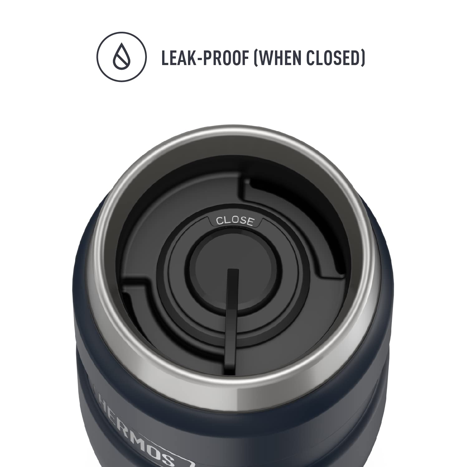Thermos Stainless King Vacuum-Insulated Travel Tumbler, 16 Ounce, Midnight Blue