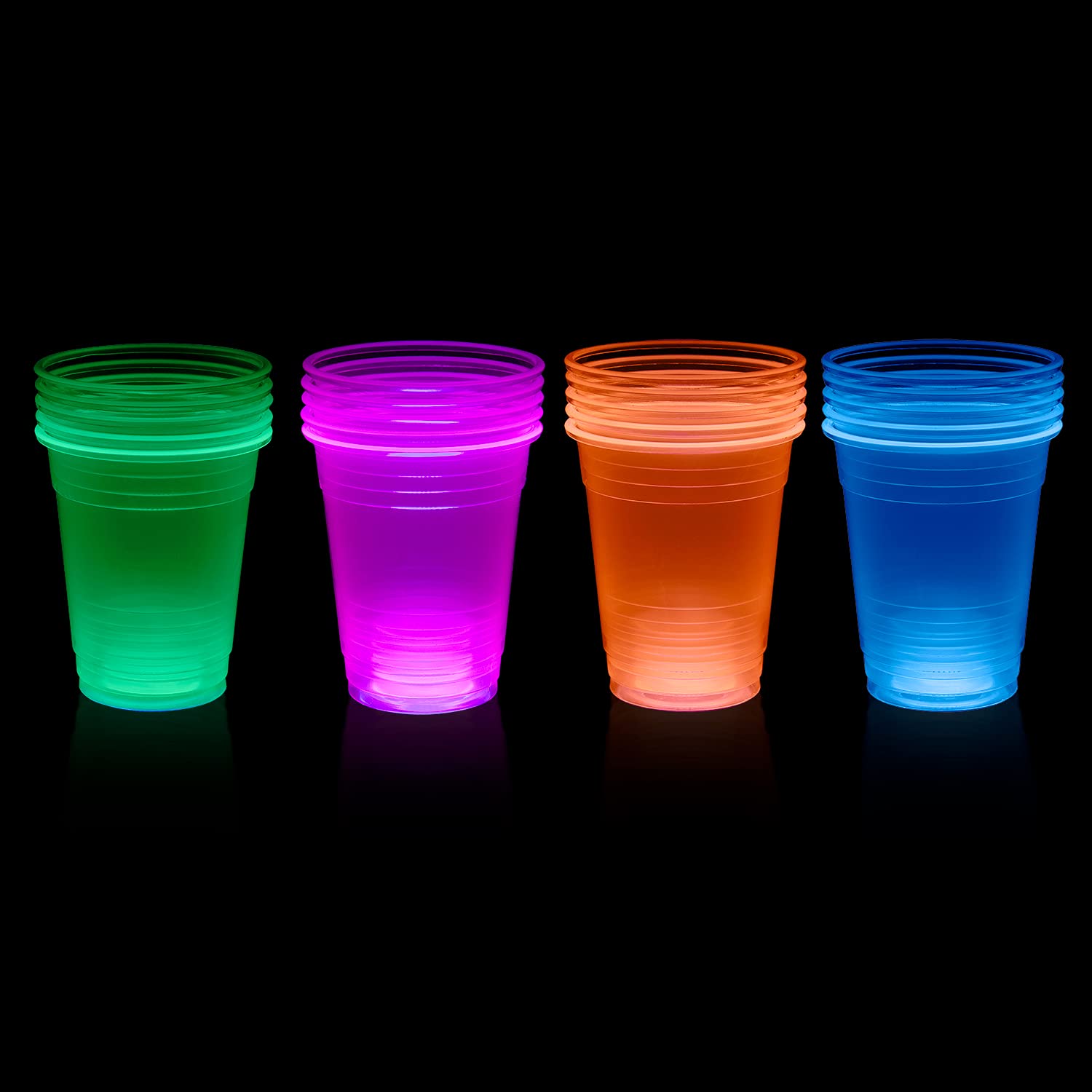 Party Essentials Soft Plastic 12-Ounce Party Cups/ Tumblers, Assorted Neon, 80-Count