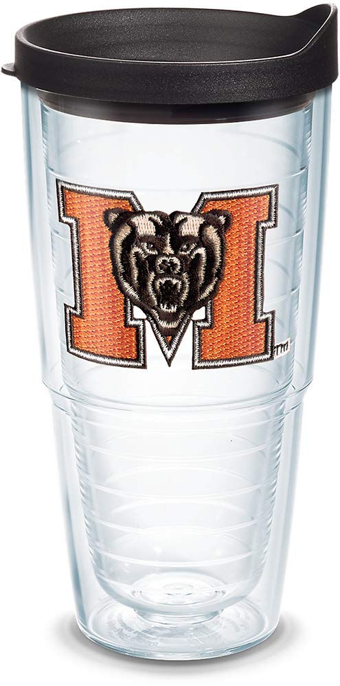 Tervis Mercer Bears Logo Tumbler With Emblem And Black Lid 24Oz, Clear