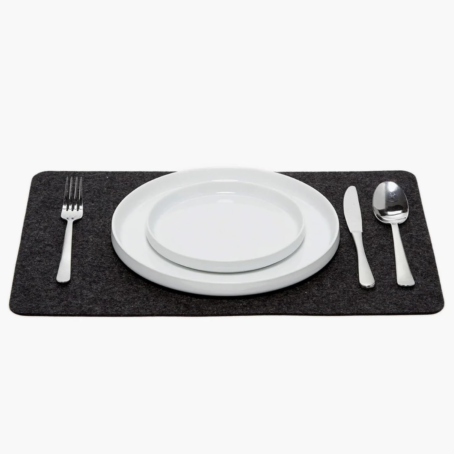 Graf Lantz - Merino Wool Rectangle Placemat - Charcoal (12'' H X 18'' W) - 3Mm Merino Wool Felt Table Mat - Moisture Wicking - O