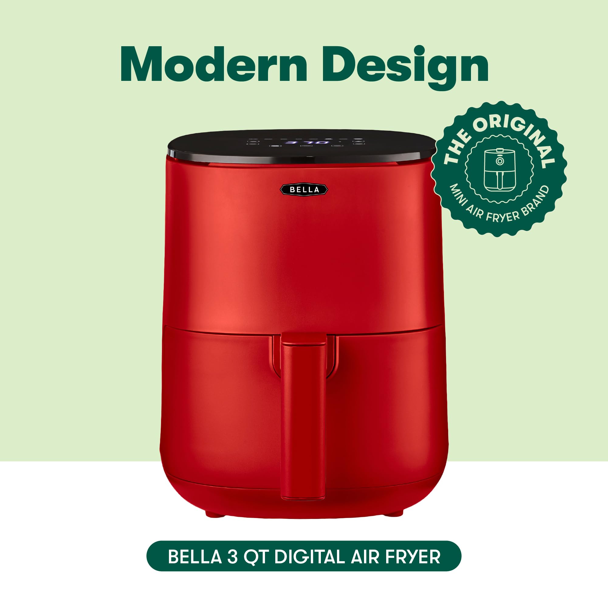 Bella 2.9 Qt Touchscreen Air Fryer Oven And 5-In-1 Multicooker With Removable Nonstickdishwasher Safe Crisping Tray And Basket,