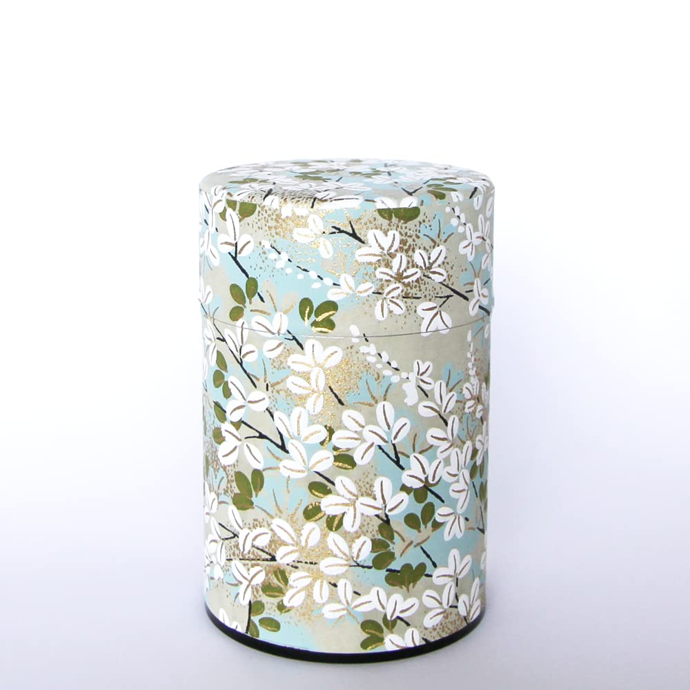 Japanese Tea KIMIKURA Japanese Tea Canister [Natural tree] Small 100g Tea Capacity Airtight Tin -from JAPAN