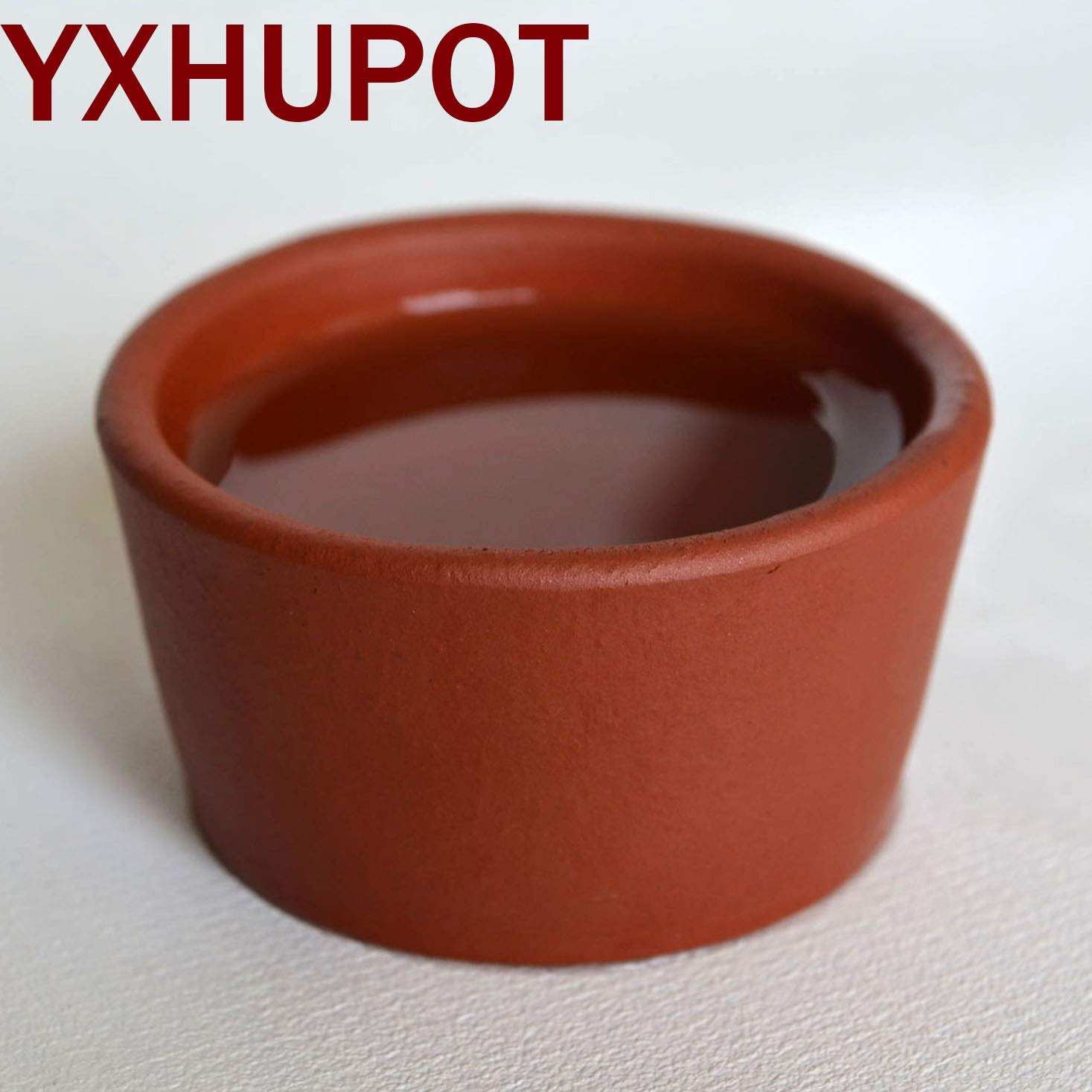 Yxhupot 4Pcs Teacups 50Ml Chinese Clay Zisha Cup Simple Gongfu Tea (Red Zisha)