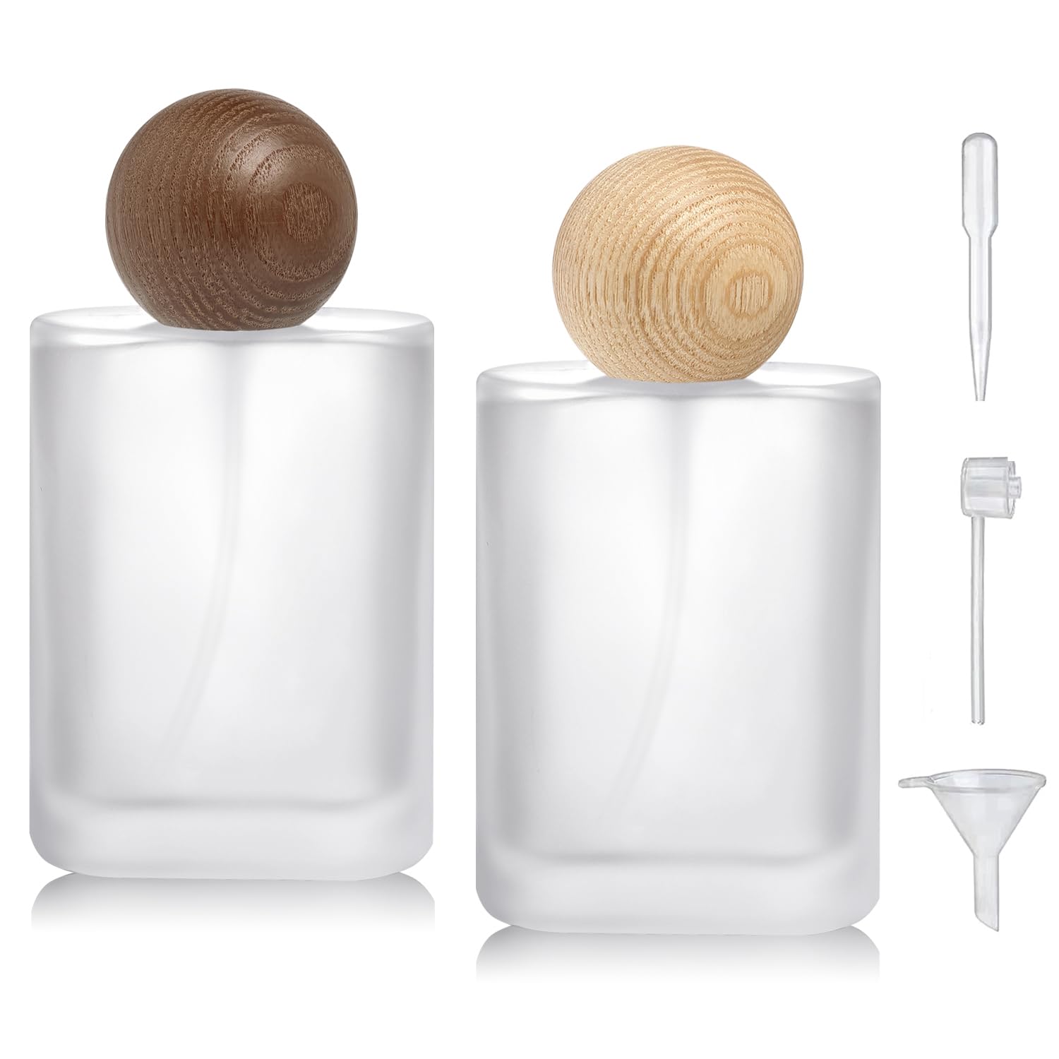 Yerpkefey 50Ml/1.7 Oz Glass Spray Bottle Perfume Atomizer,Travel Vintage Perfume Bottles Empty Refillable Spray Bottle 2Pack (A2