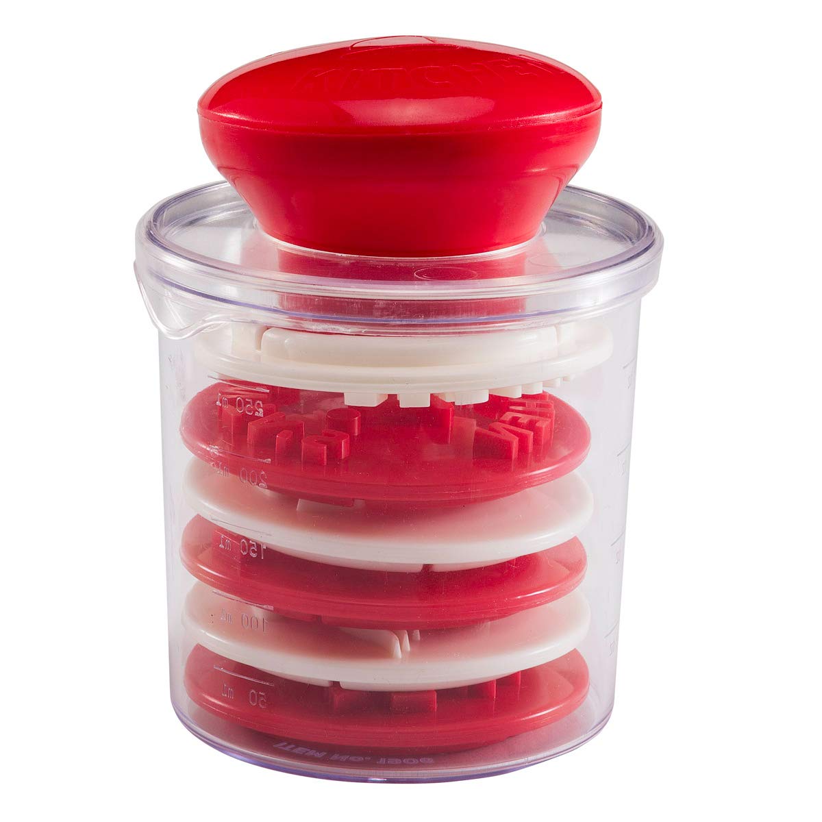 Hutzler Santa'S Kitchen Cookie Stamp Set, One Size, Red