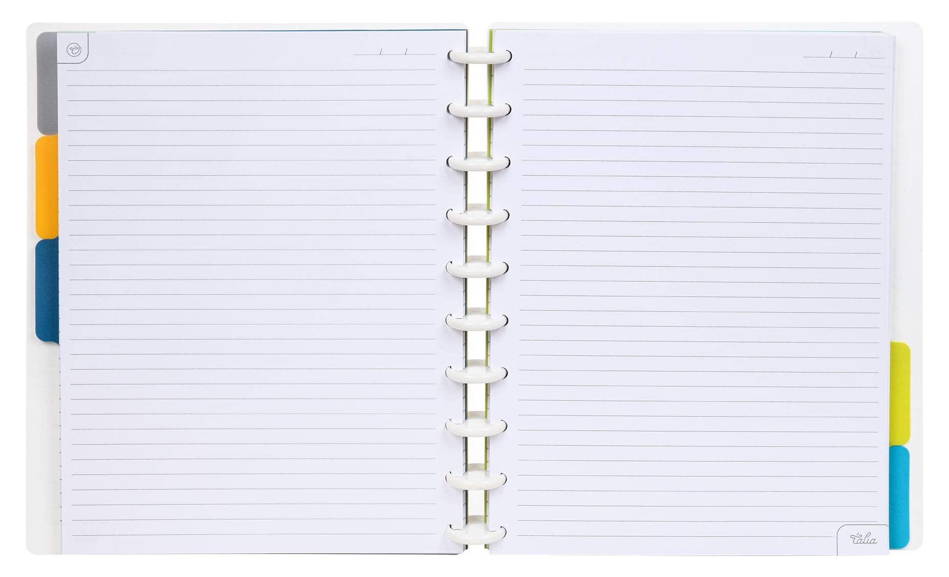 Talia Discbound Notebooks, Planner, Customizable, (Xbounce Gold, Midsize (75In X 975In))