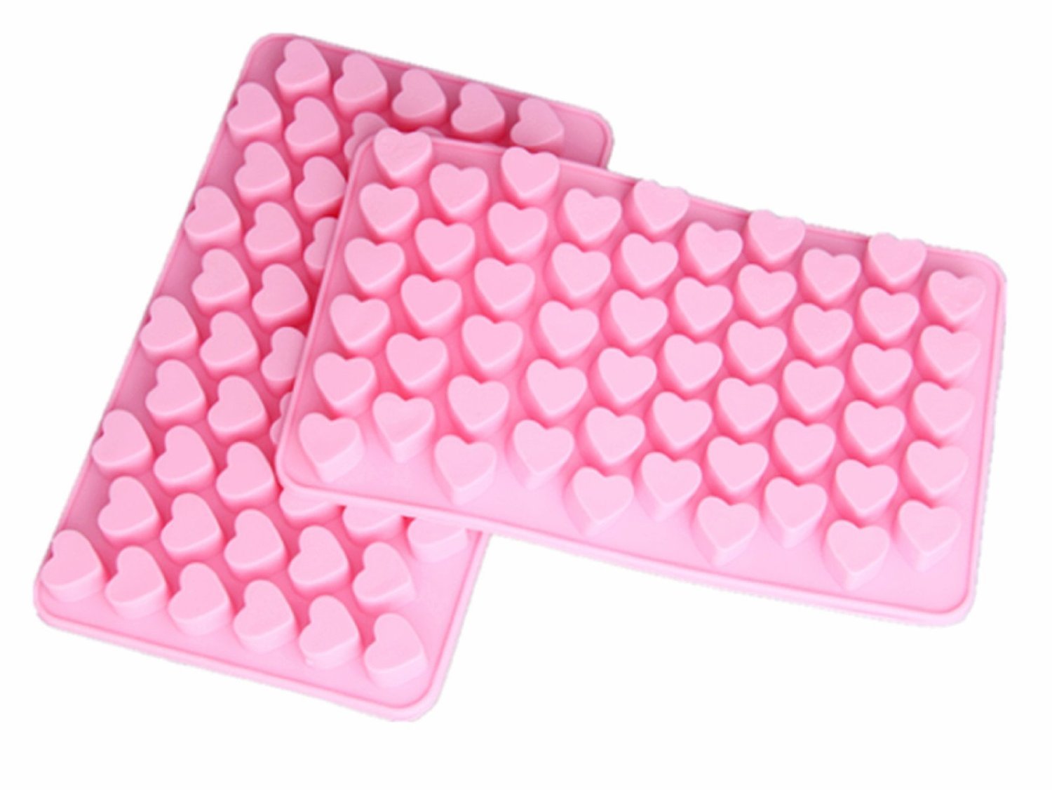 Cy3Lf Mini Silicone Heart Shape Ice Cube Candy Chocolate Mold (Pack Of 2)