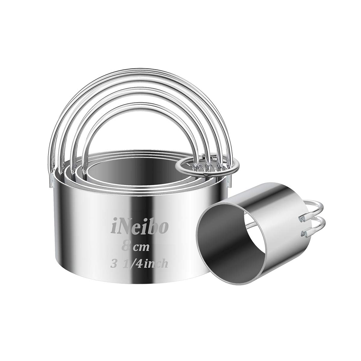 Ineibo Biscuit Cutter Set, Cookie Cutter, Round Shape Circle Scone Cutters, Pastry Dough Baking Cutter, Shapes Pastry Cutter For