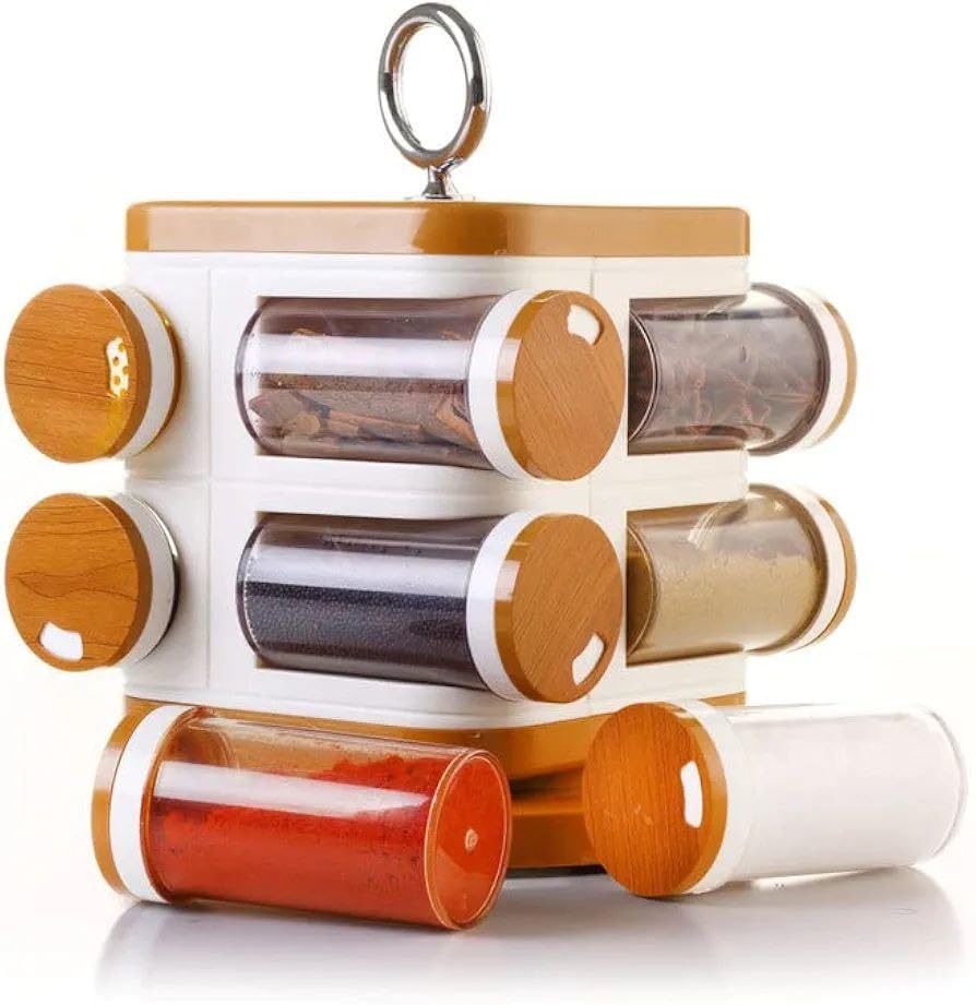 Cheet Enterprise Storewell Spice Rack Spices Storage Jar/Masala Box/Spice Rack/Condiment Masala Rack Container Set(8 Pcs)