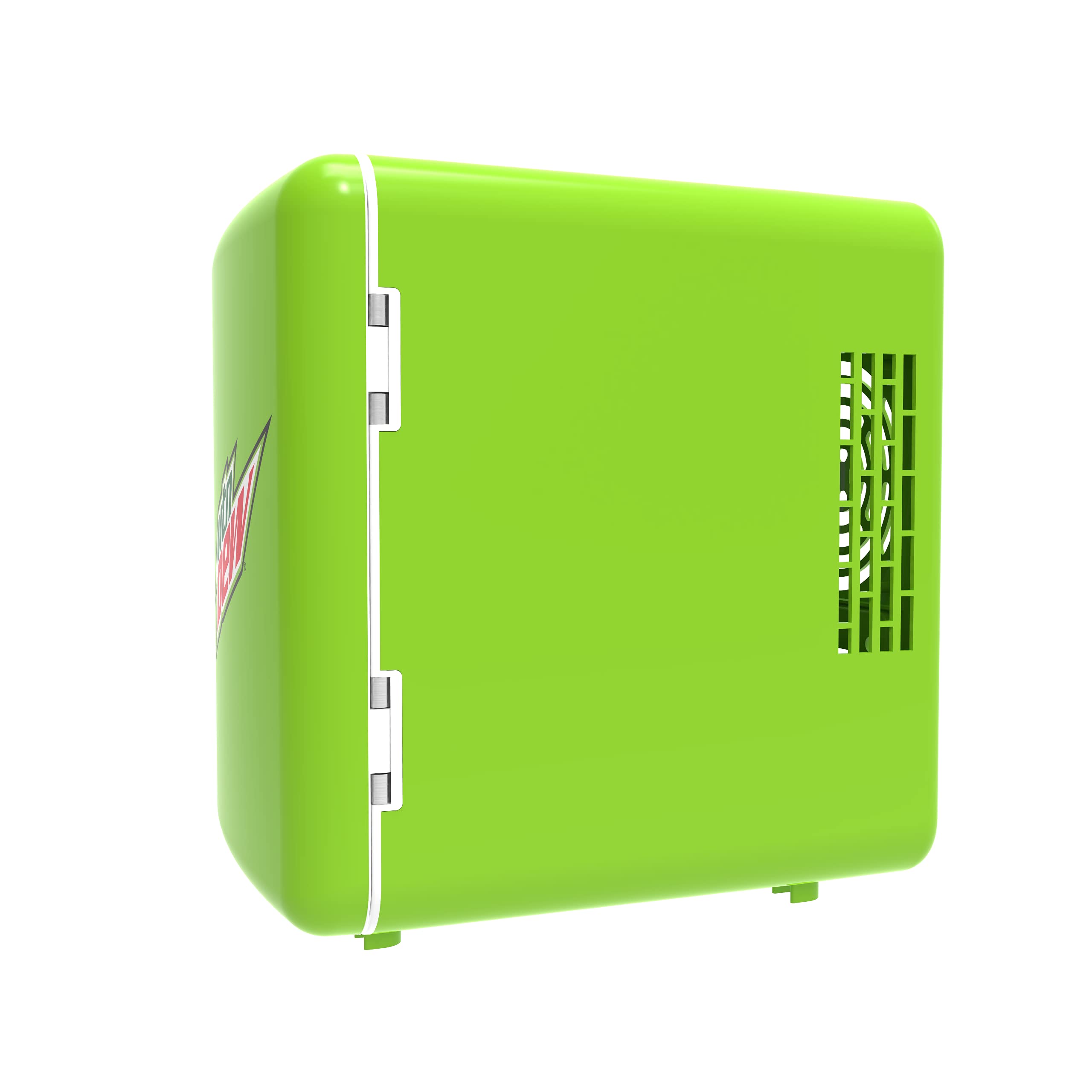 Curtis Mountain Dew Mis134Md, Mini Portable Compact Personal Fridge Cooler, 4 Liter Capacity Chills Six 12 Oz Cans, 100% Freon-F