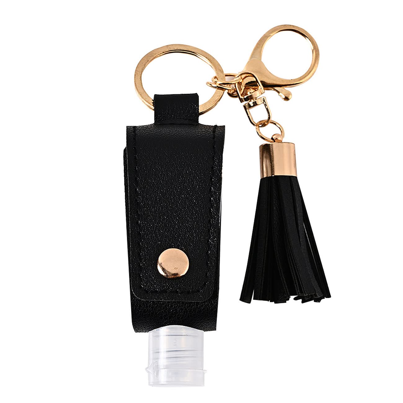 Hsyhere Multifunction Portable Empty Travel Bottle Keychain Hand Sanitizer Bottle Keychain, Pu Leather Tassel Key Chains Car Key