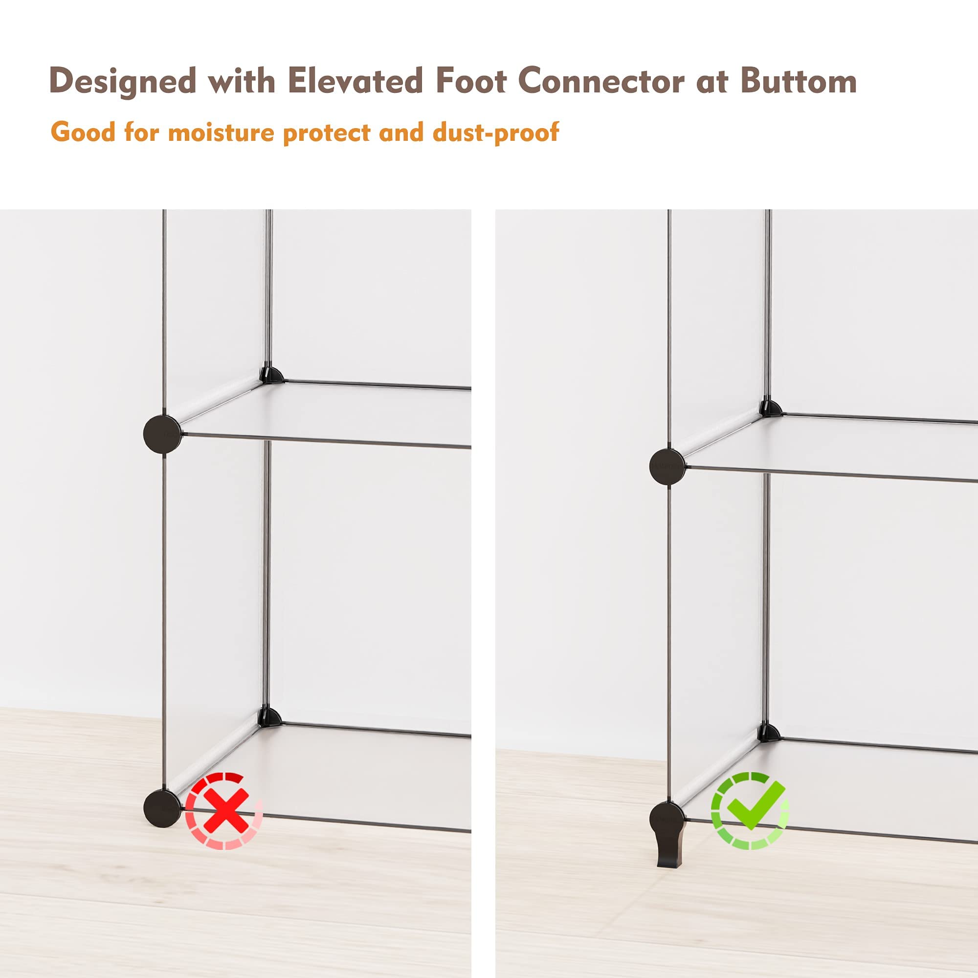 HOMIDEC 9-Cube Closet Organizers and Storage  Portable Shelves for Garment Racks  Closet  Wardrobe