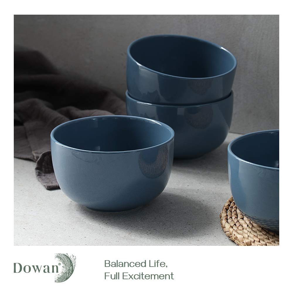 Dowan 5.8  Deep Soup Bowls & Cereal Bowls - 30 Ounces Large Bowls Set Of 4 For Kitchen - Ceramic Bowls For Cereal, Soup, Oatme