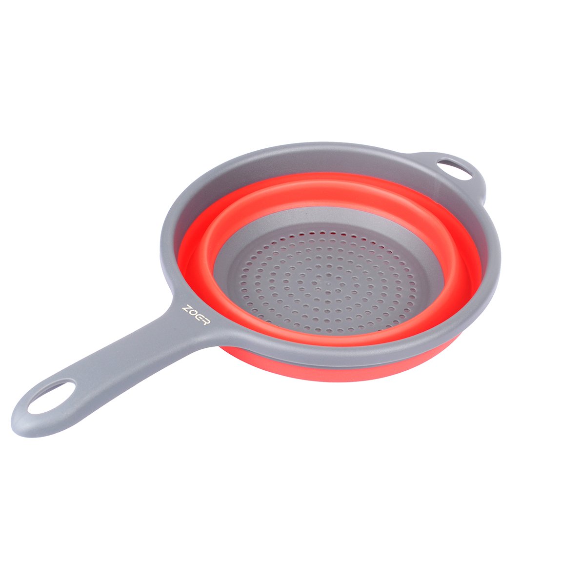 Zoer Kitchen Foldable Pasta Strainers,Collapsible Colanders With Handles,Space-Saver Folding Silicone Strainers Colander,Capacit