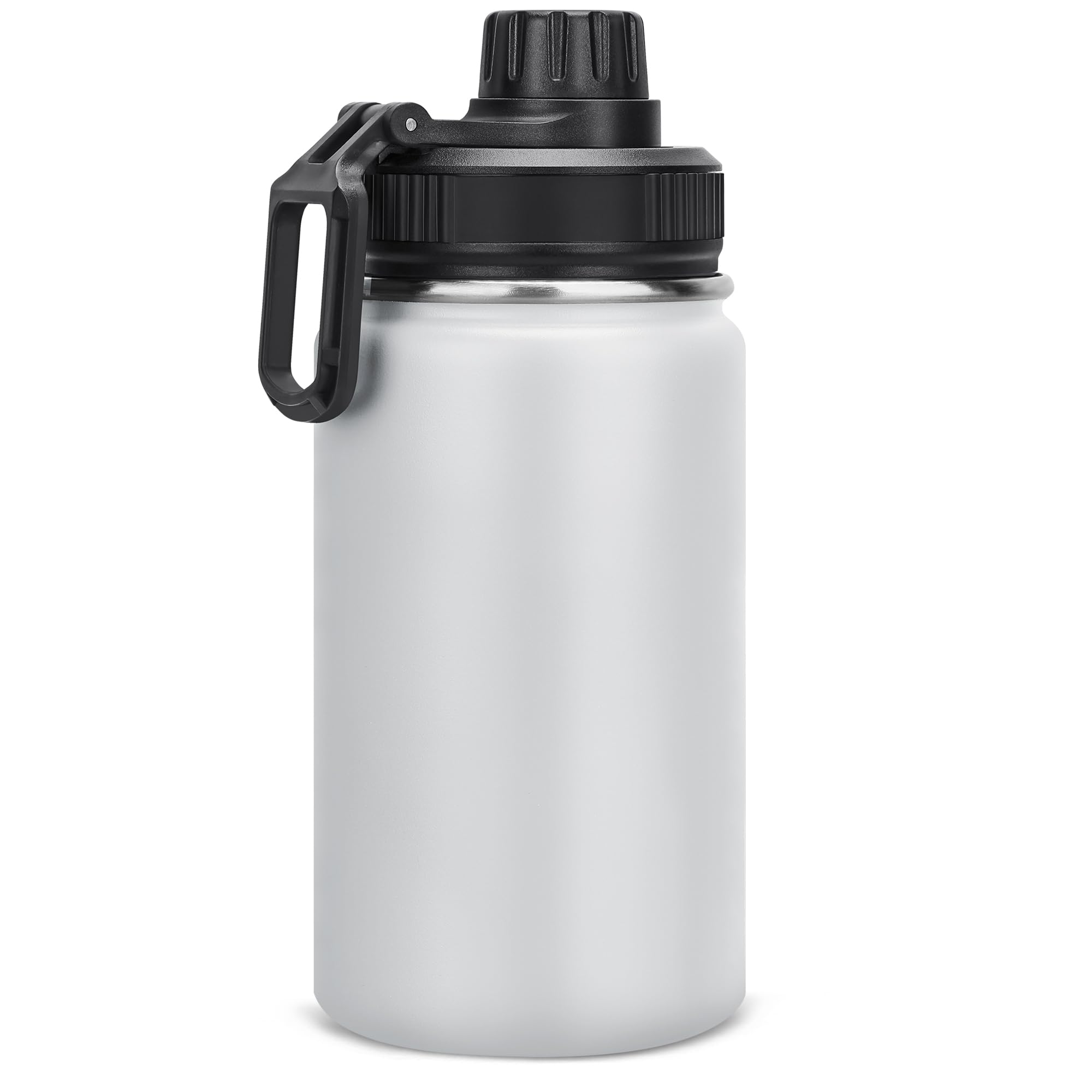Milifox 12 oz Insulated Water Bottle, Double Wall Vacuum Insulated Stainless Steel Water Bottles, Wide Mouth Leakproof BPA Free 