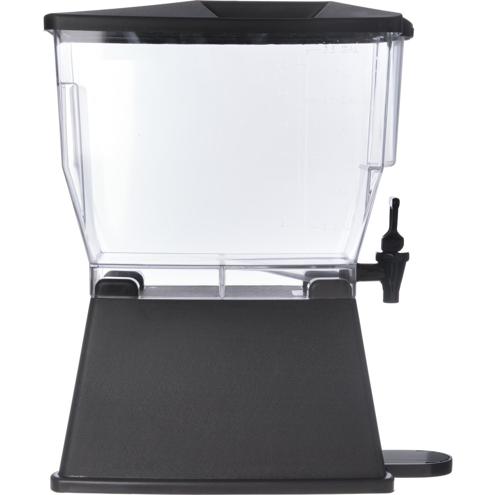 Carlisle Trimline 3 Gal Premium Single 3.5 Gal Drink Dispenser Simple Base Polycarbonate, Black