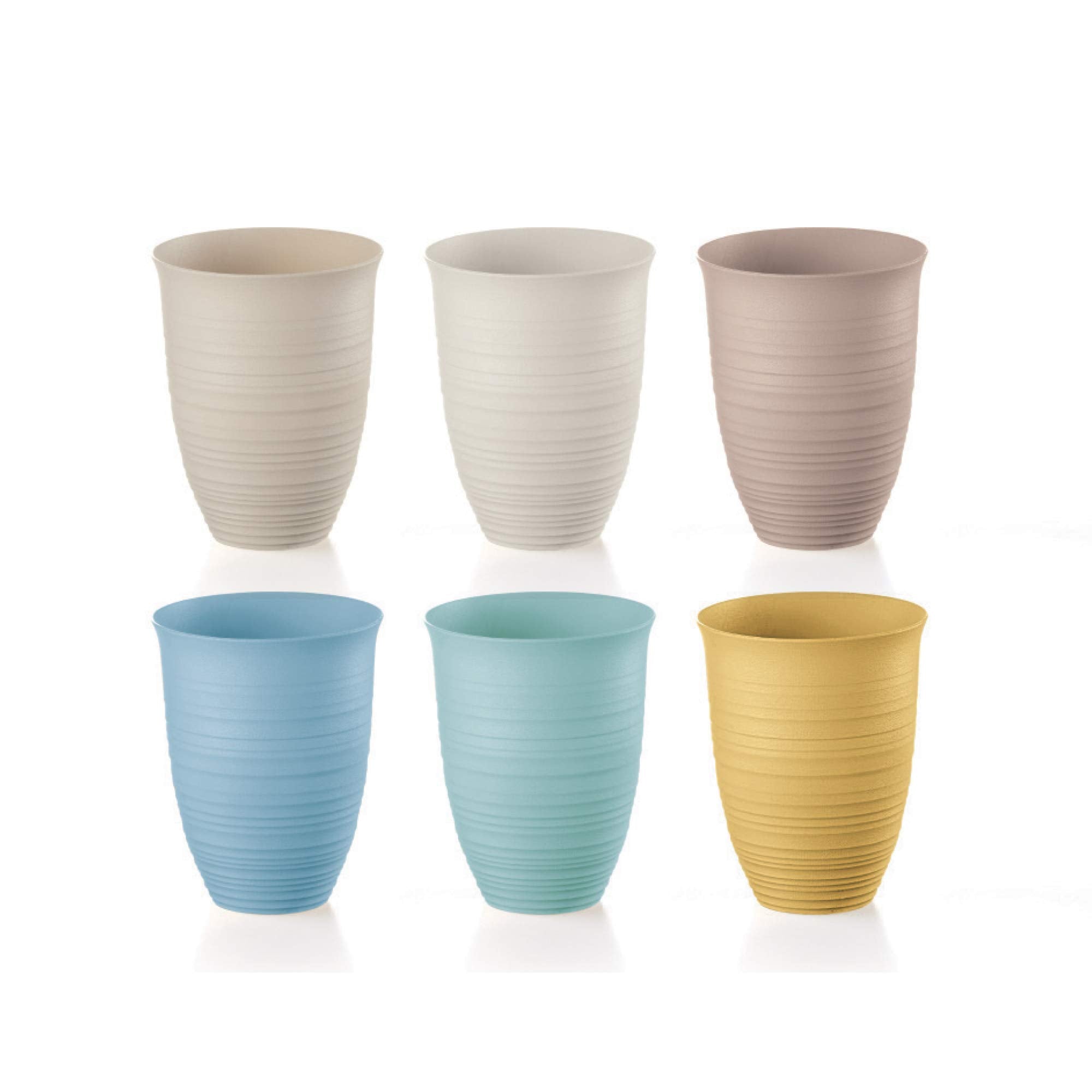 Guzzini 17950252 Large Tumbler, 6 Pieces, Tierra Assorted