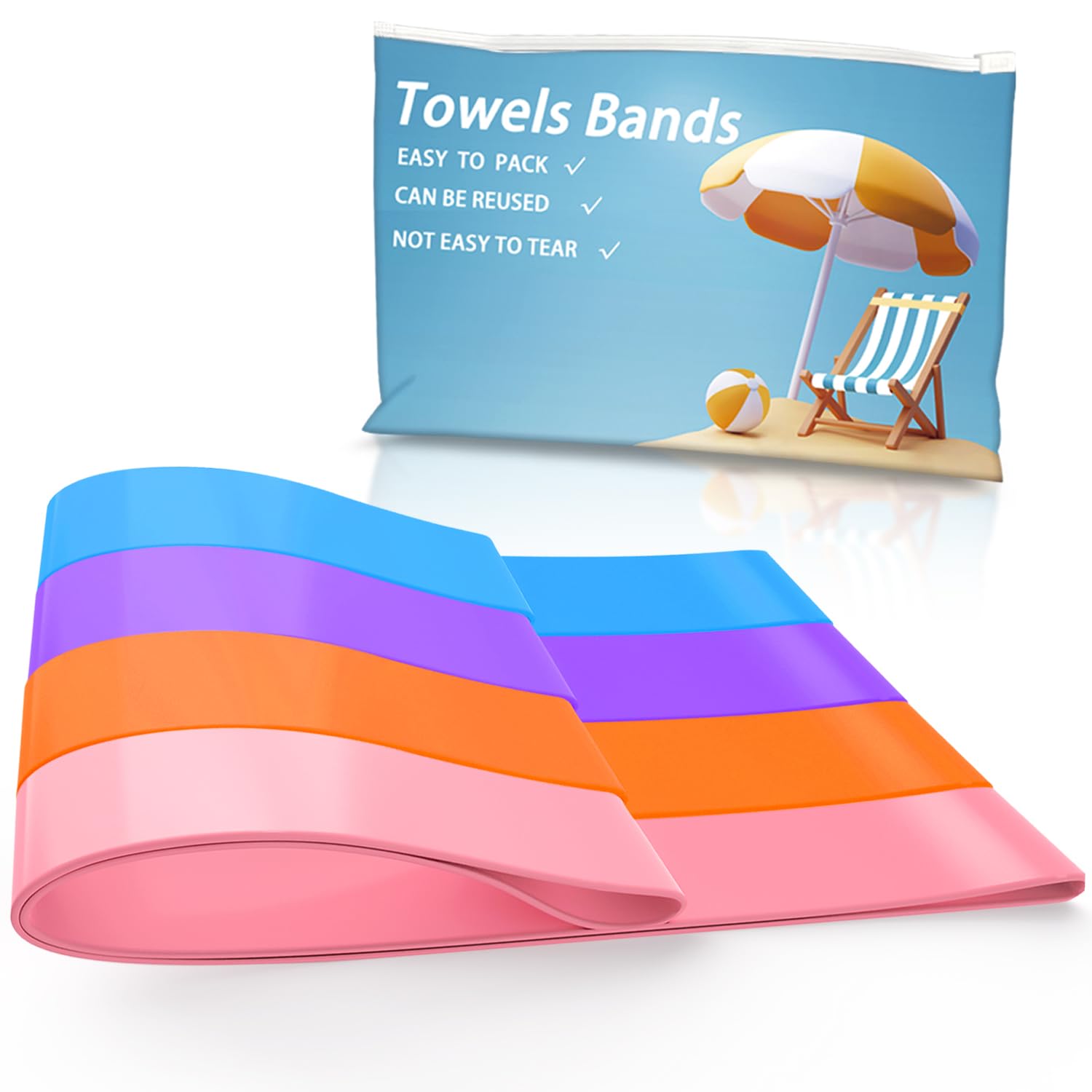 Towel Bands For Cruise & Beach Chairs - Cruise & Beach Pool Chairs Ship Essentials - Must Haves Alternative To Beach Towel Clips