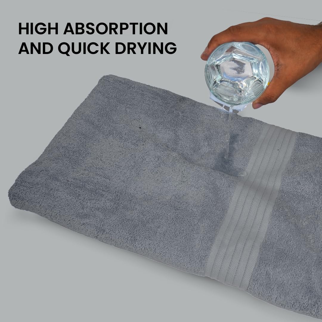 Textila 100% Cotton Bath Sheet Towels - Jumbo Size 35X70 Inches, Ultra Soft And Absorbent, (2 Pack - Grey) Luxury Oversized Towe