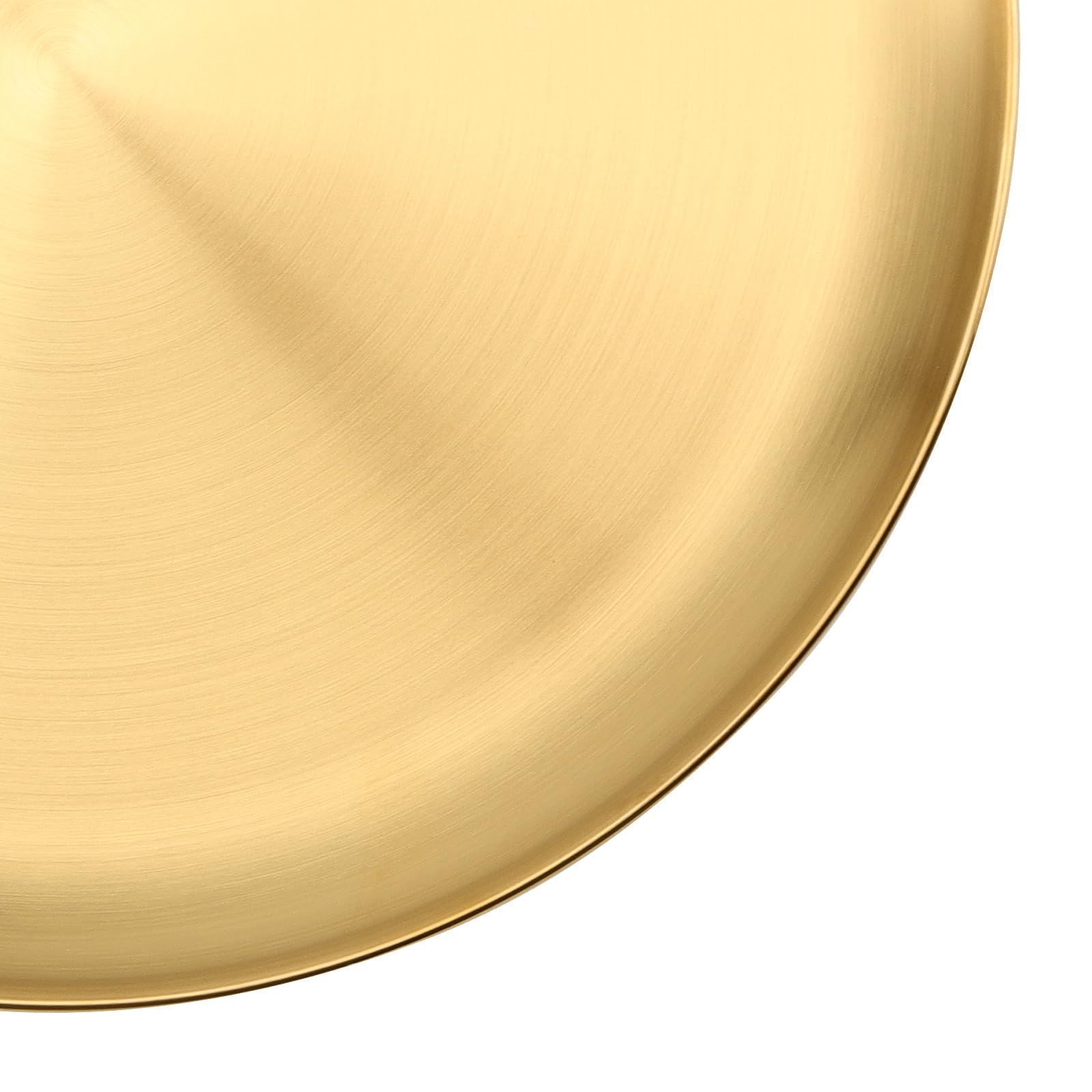 Joikit 6 Pack 10 Inch Gold Stainless Steel Plate, Round Metal Dinner Plates, Kitchenware Dinner Dishes Serving Tray Large Campin