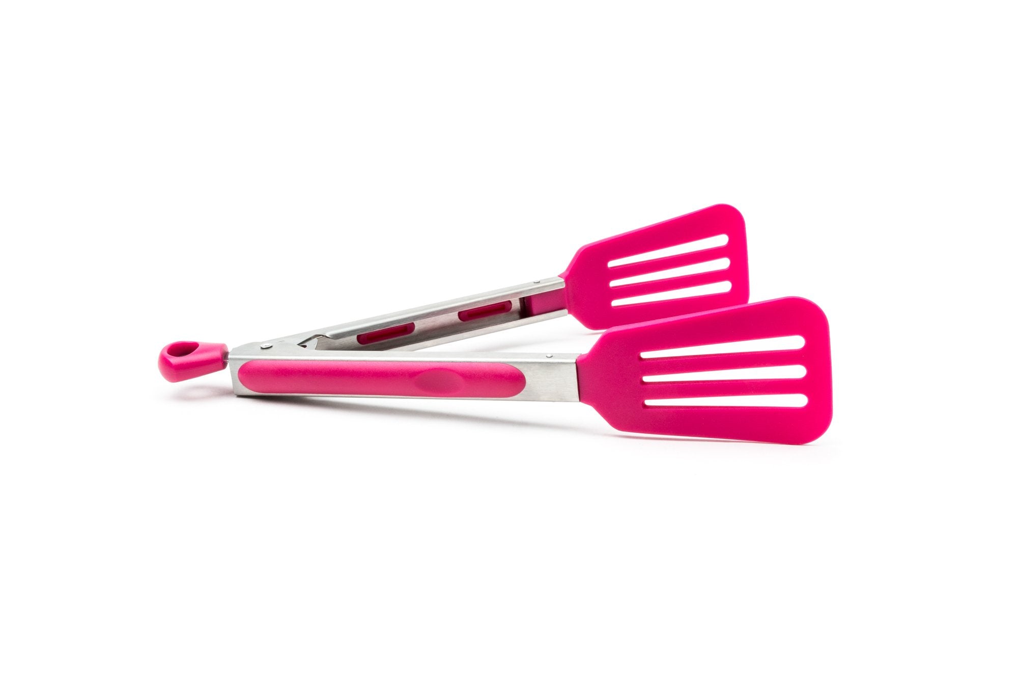 Fox Run Craftsmen, Us Kitchen, Foxw9 Locking Tongs, 1.25 X 2.25 X 10.75 Inches, Pink