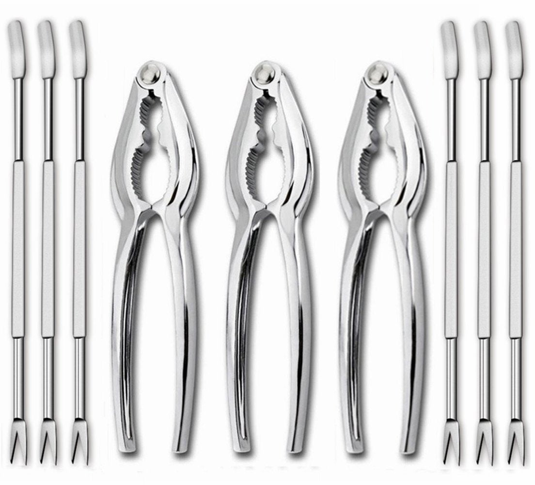 Seafood Crackers Tools Nutcrackers Tools, Crab Nut Lobster Crackers Opener Shellfish Lobster Leg Sheller Kitchen Kits Pack Of 9