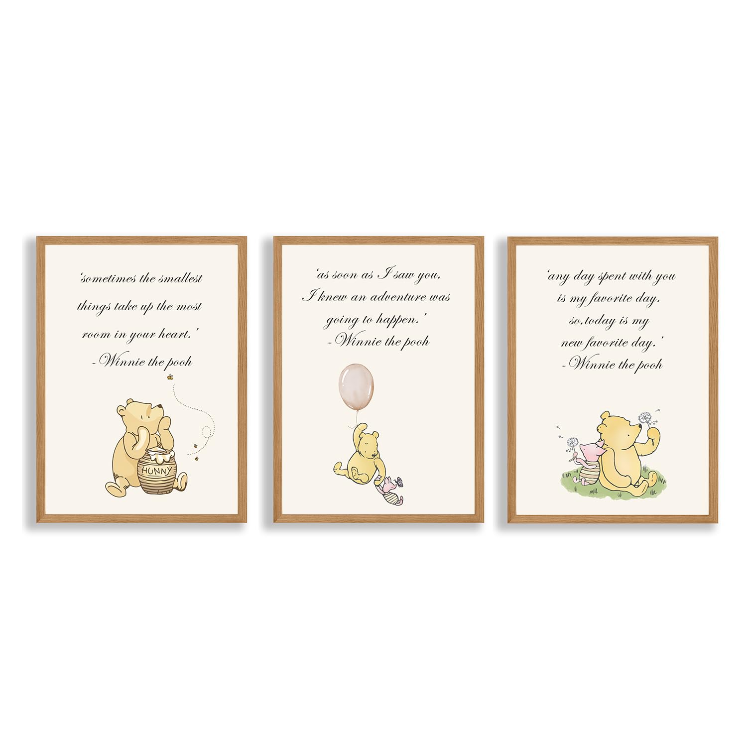 3Pcs Winnie Poster Decorations-Baby Room Decorations-Baby Nursary Stuff Winnie Nursery Decor Posters - Winnie Wall Decor, Pooh B