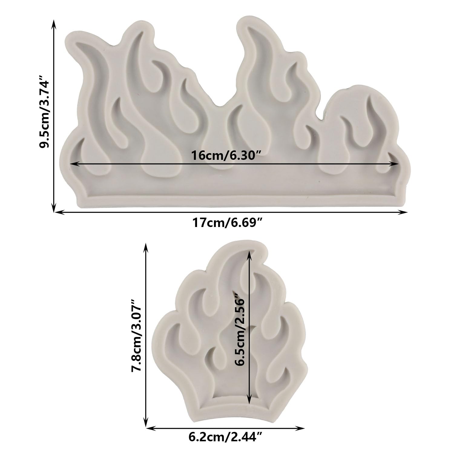 Sijiangmold Flame Fondant Molds Fire Cake Decorating Silicone Molds For Cupcake Topper Cake Decorating Chocolate Candy Craft Gum