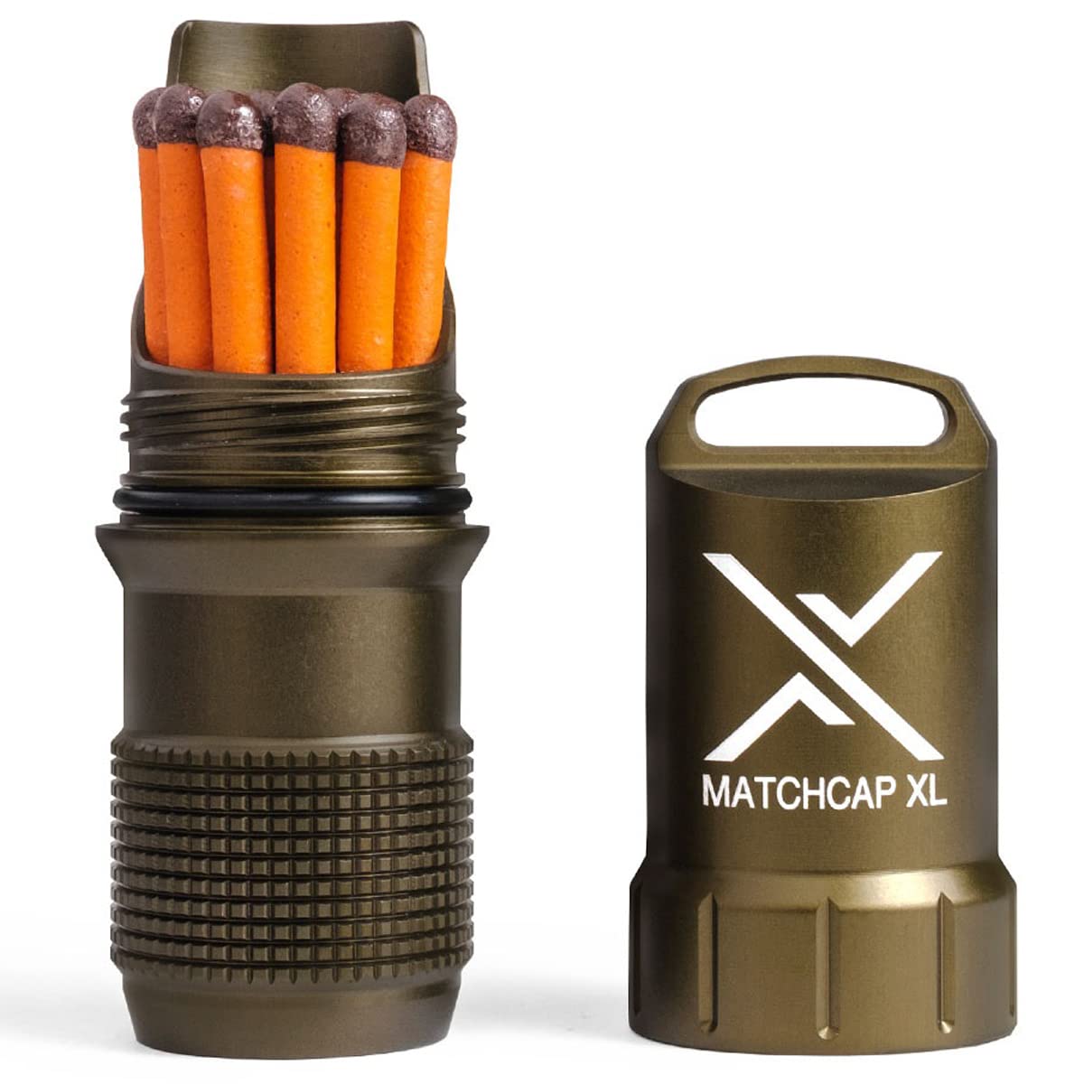 EXOTAC - MATCHCAP XL Waterproof Camping Match Kit Holder with Integrated Striker