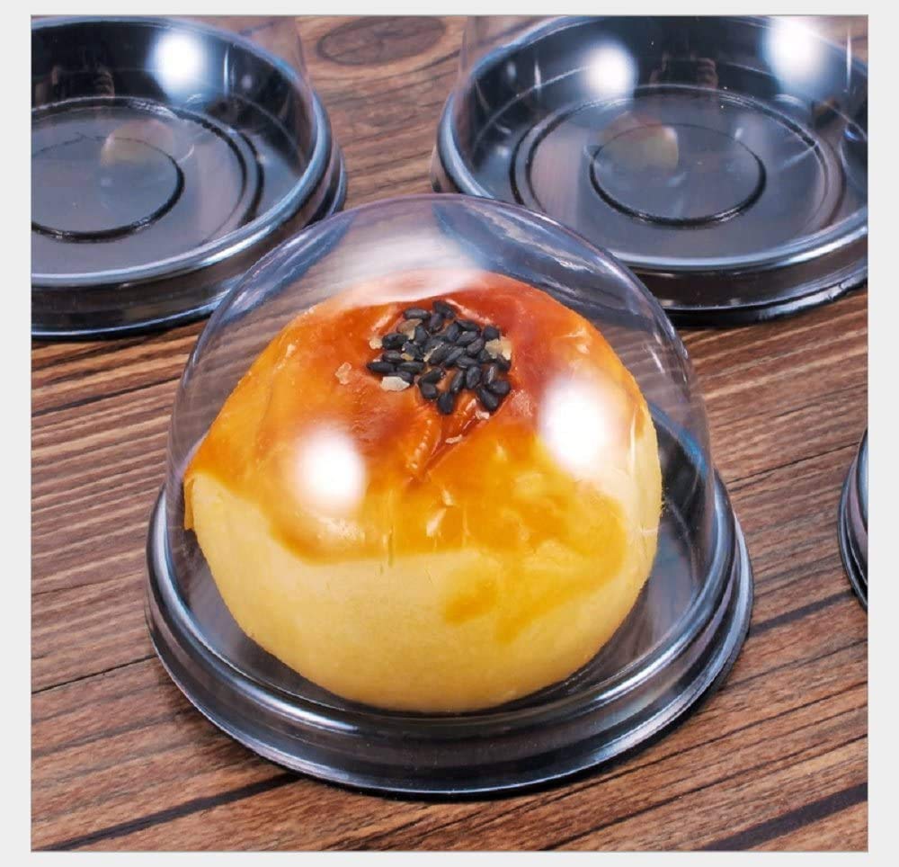 Mr.Foam Clear Plastic Mini Cupcake Container,50 Pc Desk Pet Containers Mooncake Boxes Muffin Pod Dome Muffin Single Desk Pet Hol