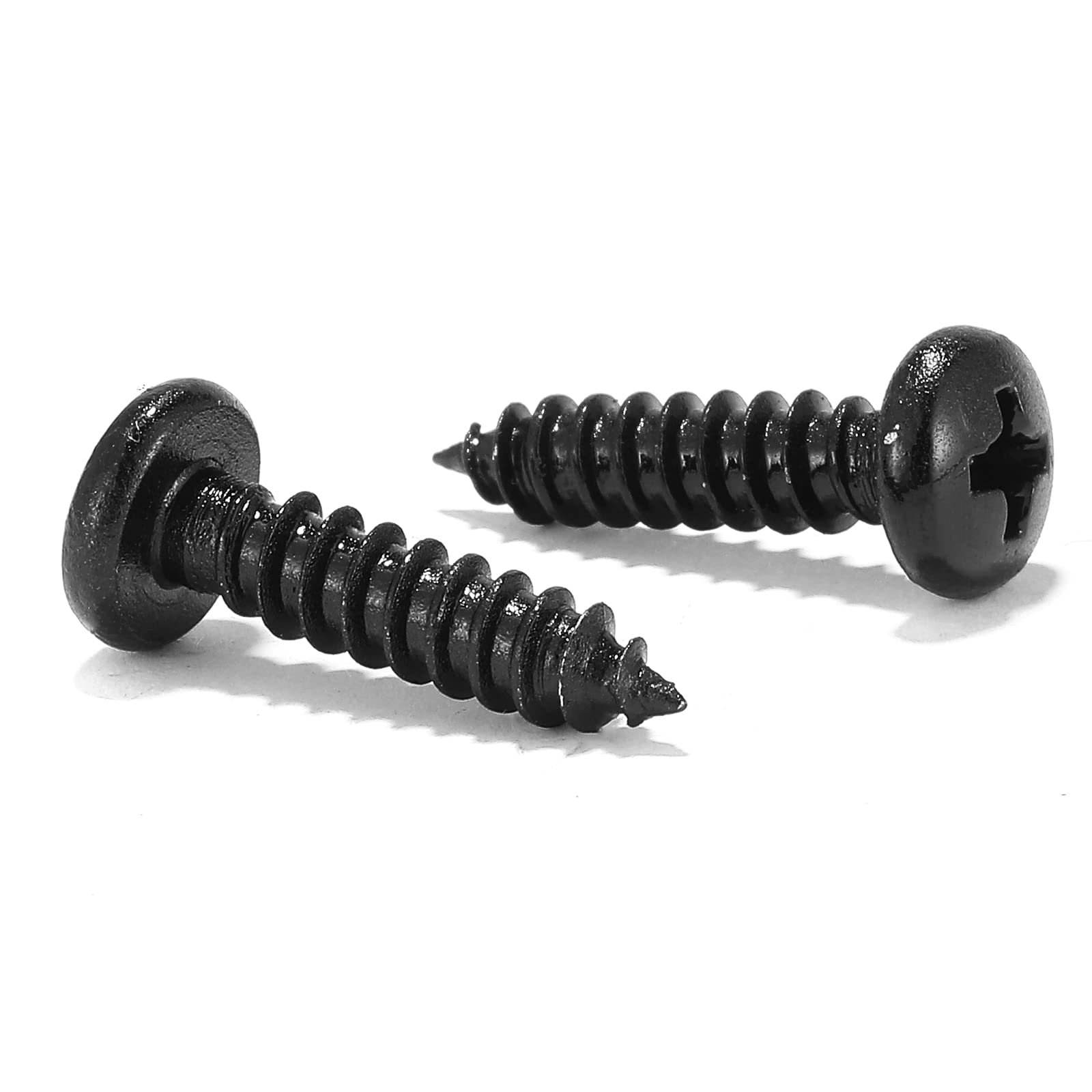 8 X 34 Wood Screw 100Pcs 18-8 (304) Stainless Steel Pan Head Fast Self Tapping Drywall Screws Black Oxide By Sg Tzh