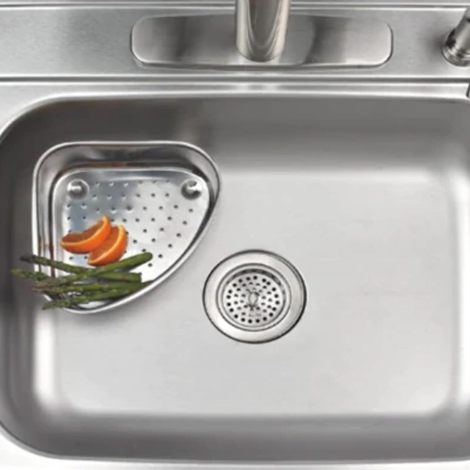 Better Houseware Corner Sink Strainer, Standard, Stainless
