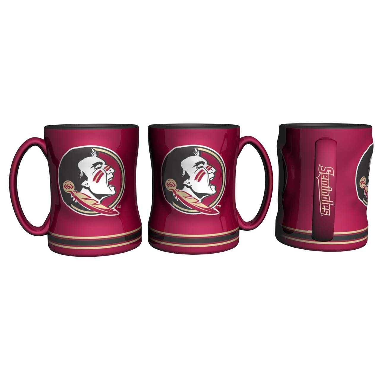 Florida Seminoles Ceramic Relief Coffee Mugs