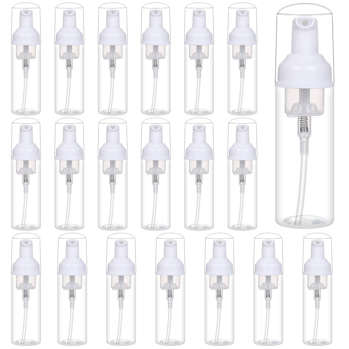 24 Pcs Foam Pump Bottle Dispenser Refillable 2Oz/60Ml For Hand Soap Shampoo Lash Cleanser Packaging Liquid Cleaning