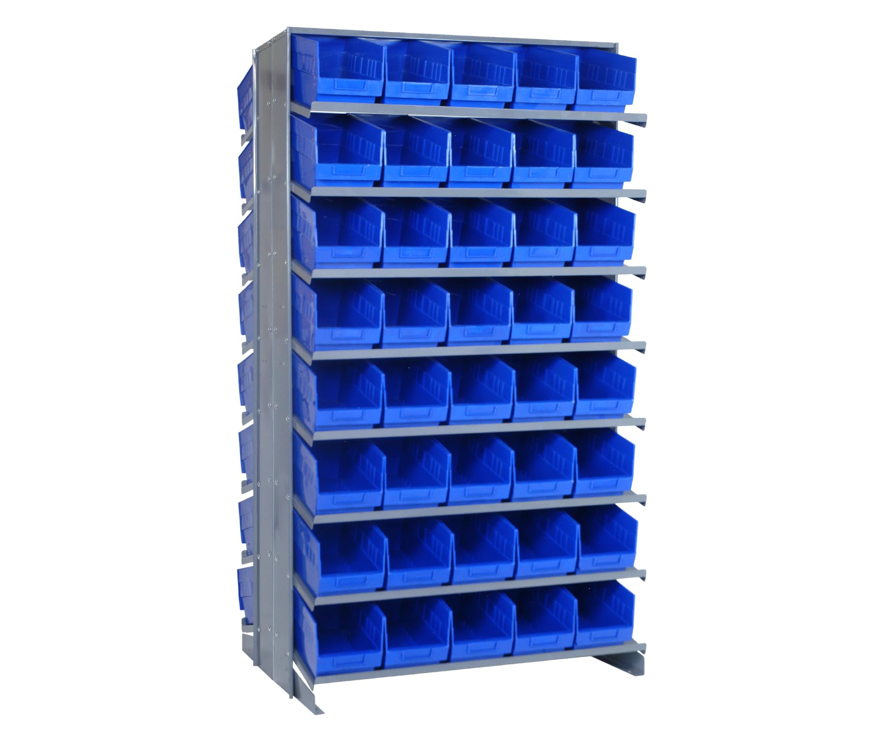 Pick Rack, Slopped, Double Sided, 24L X 36W X 63-1/2H, 800 Lbs. Capacity, (16) Shelves Configuration, Includes: (80) Qsb202 Blue
