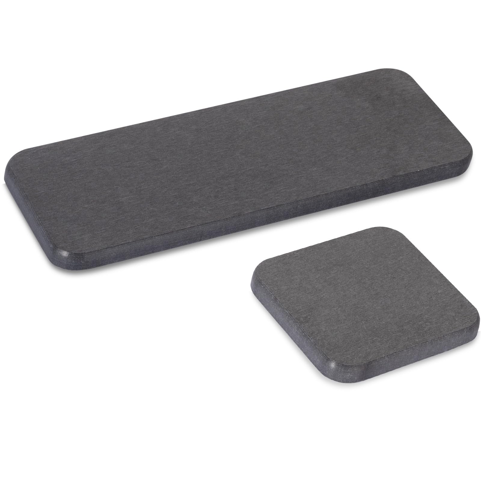 2Pcs Water Absorbing Stone Tray For Sink, Diatomite Bathroom Tray Quick Dry Dish Soap Holder Kitchen Sink Organizer For Modern H