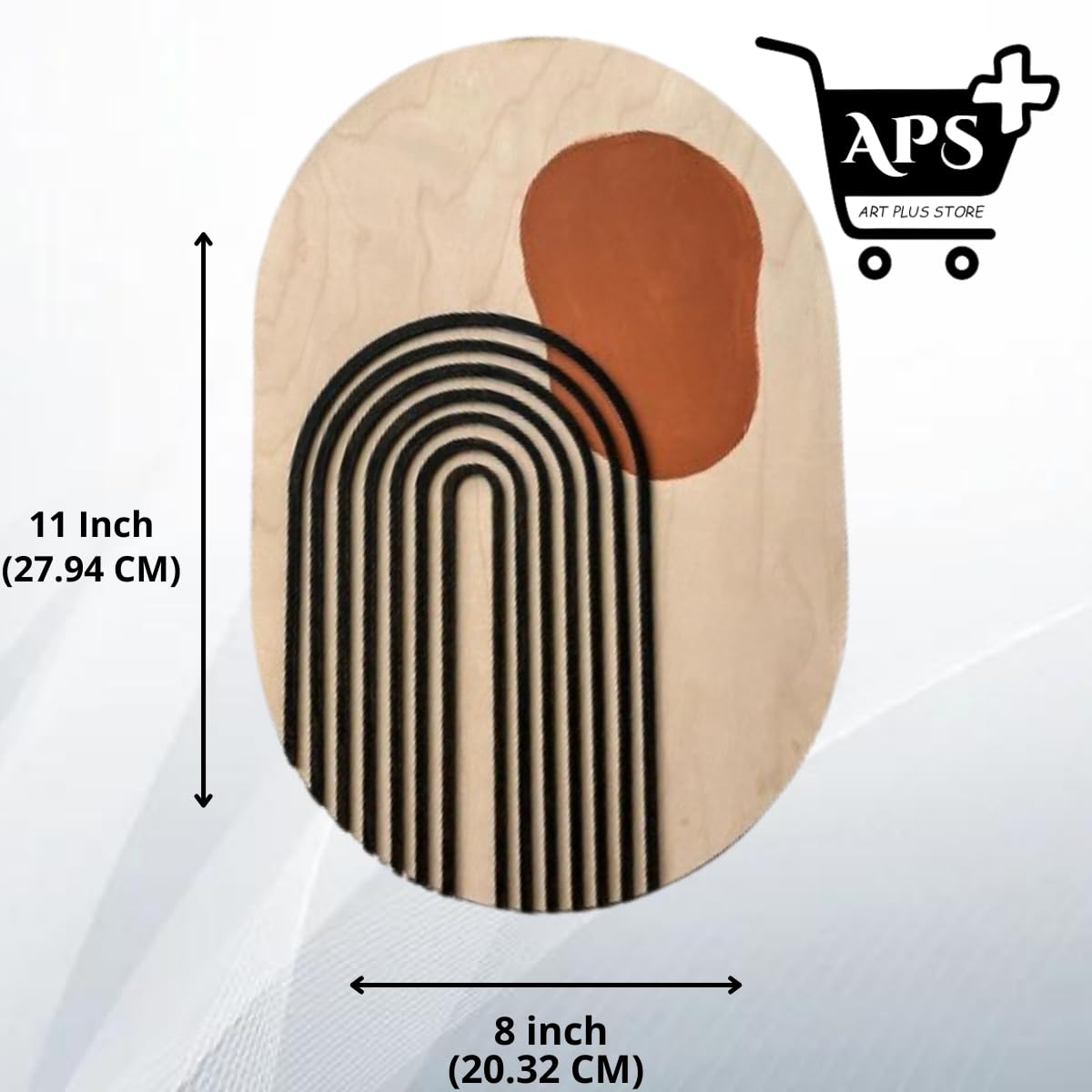 Aps Art Plus Store 3D Wooden Abstract Design Wall Decorative Item, Designer Wall Decor For Home, Living Room, Hall, Kitchen, Off