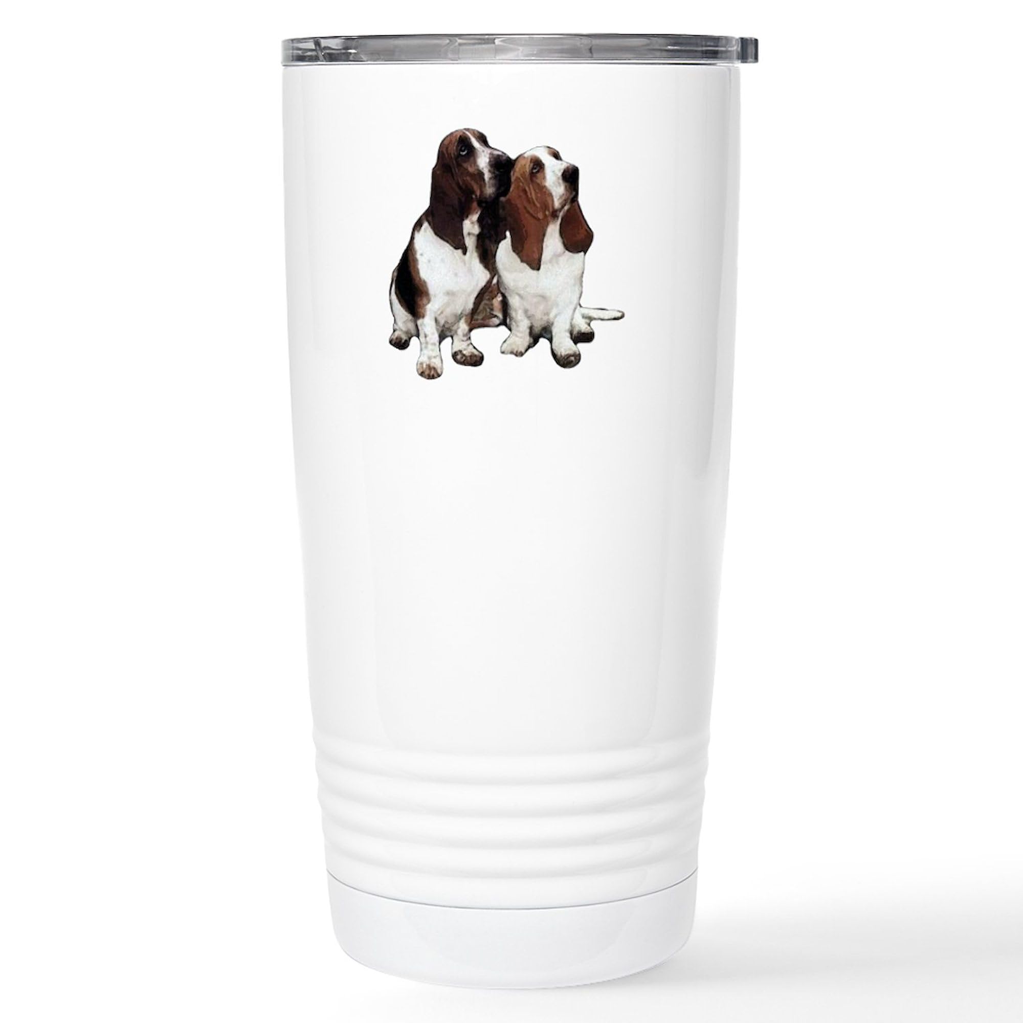 Cafepress Basset Hounds Stainless Steel Travel Mug 20 Oz. Insulated Stainless Steel Coffee Tumbler
