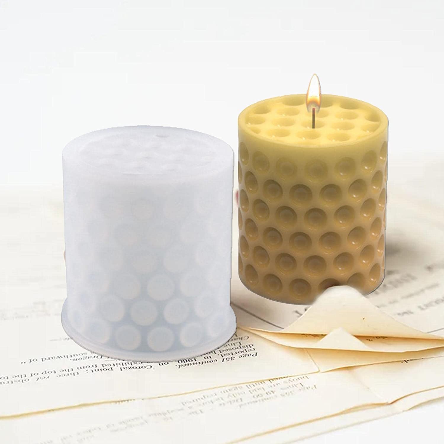 Ditya Crafts  Reverse Bubble Candle Molds For Candle Making, Candle Silicone Molds For Resin Casting Epoxy Mold For Making Wax 